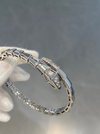 [⭐Lioran]SERPENTI BRACELET DIAMONDS SILVER