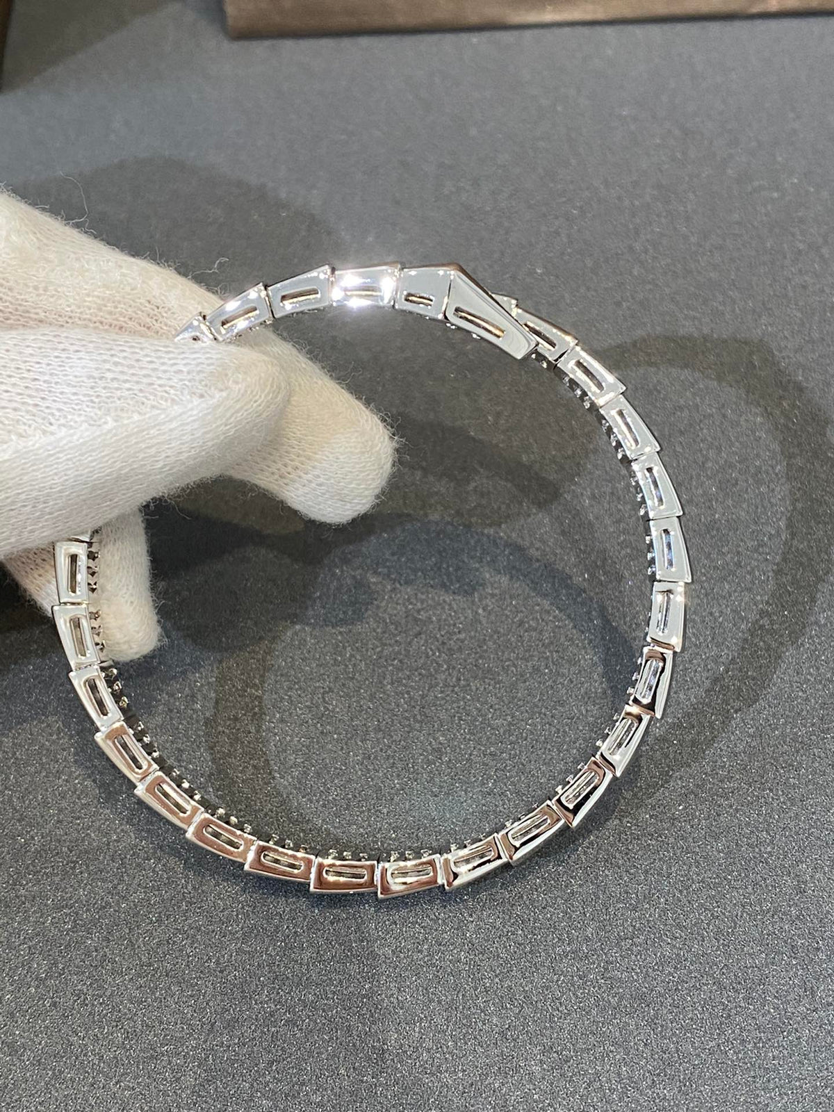 [⭐Lioran]SERPENTI BRACELET DIAMONDS SILVER