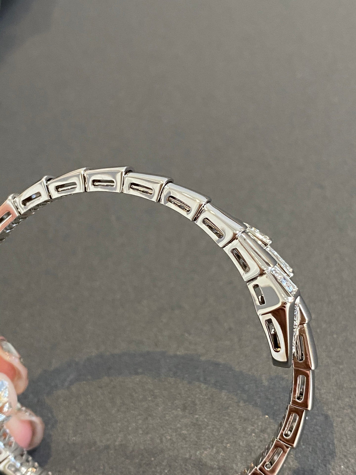 [⭐Lioran]SERPENTI BRACELET DIAMONDS SILVER