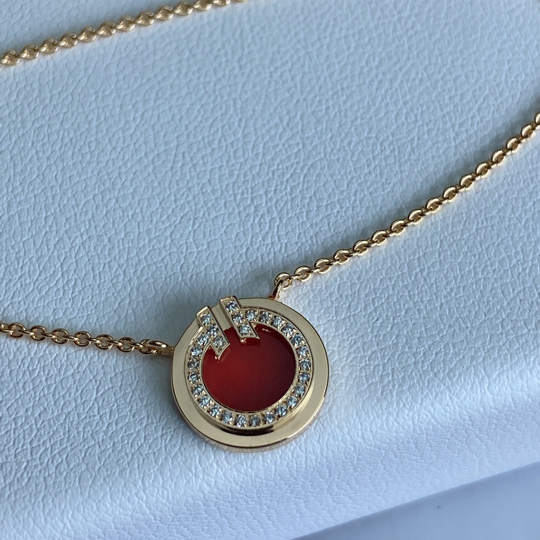 [Lioran]T DIAMOND CIRCLE PEDANT NECKLACE