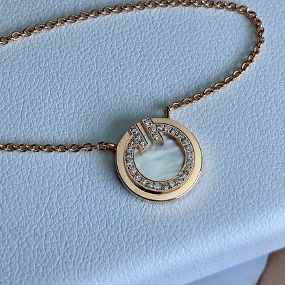 [Lioran]T DIAMOND CIRCLE PEDANT NECKLACE
