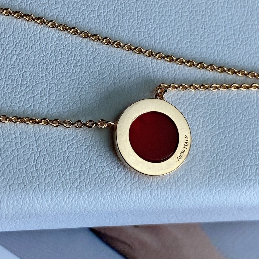[Lioran]T DIAMOND CIRCLE PEDANT NECKLACE