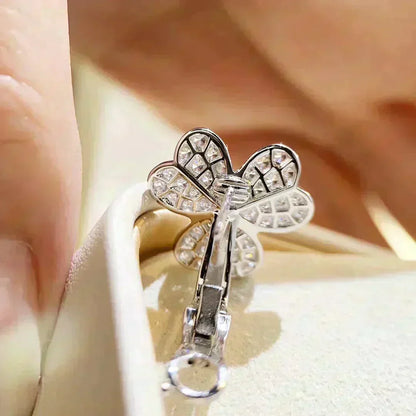 [⭐Lioran]CLOVER COMOS DIAMOND EARRINGS SILVER