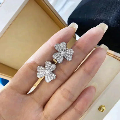 [⭐Lioran]CLOVER COMOS DIAMOND EARRINGS SILVER