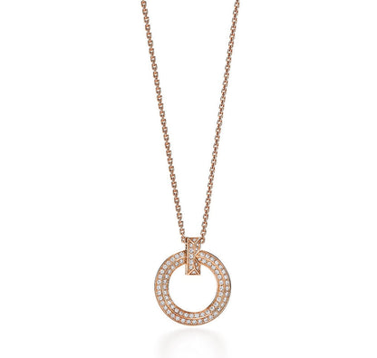[Lioran]T CIRCLE PEDANT DIAMOND NECKLACE