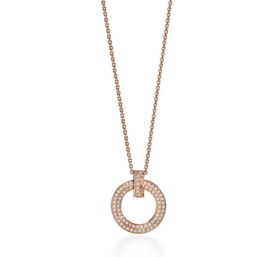 [Lioran]T CIRCLE PEDANT DIAMOND NECKLACE