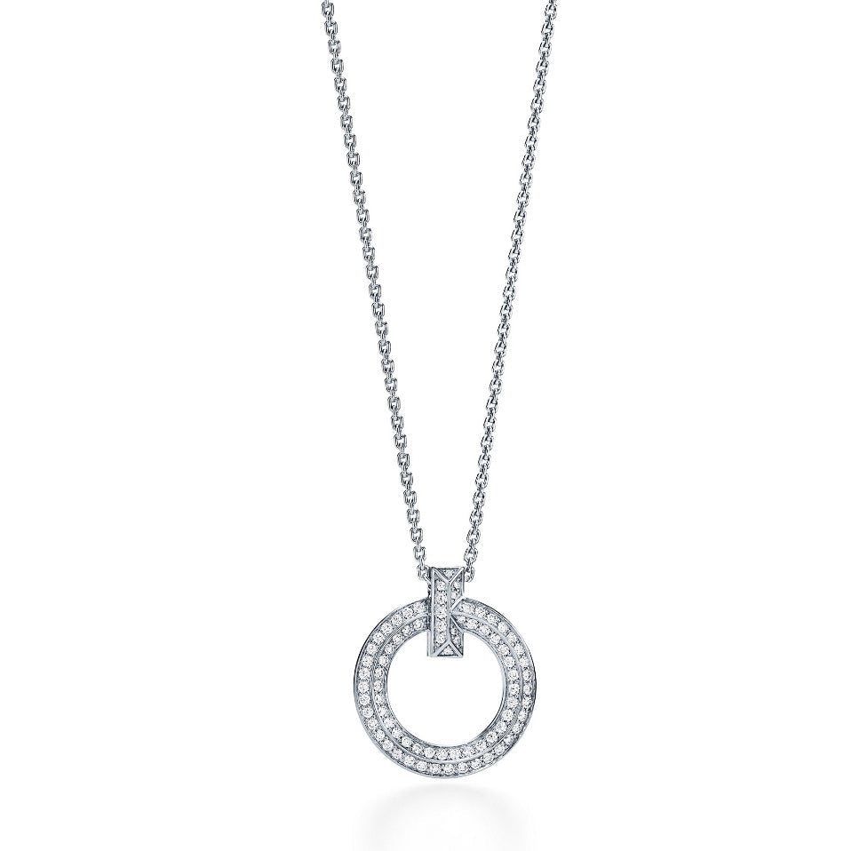 [Lioran]T CIRCLE PEDANT DIAMOND NECKLACE