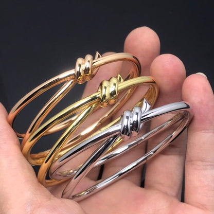 [Lioran]KNOT DOUBLE ROWS BRACELET