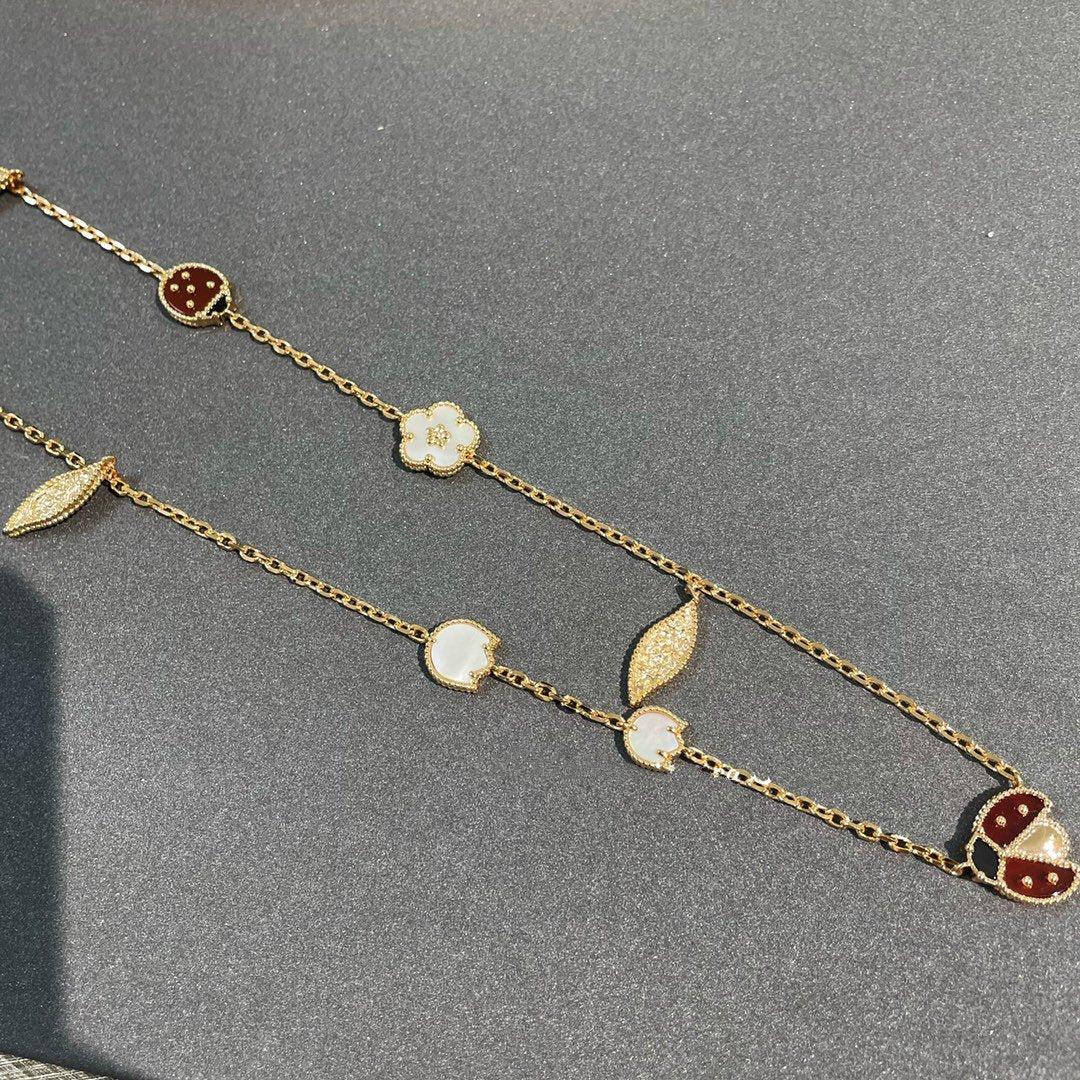 [⭐Lioran]LUCKY SPRING 15 MOTIFS GOLD NECKLACE