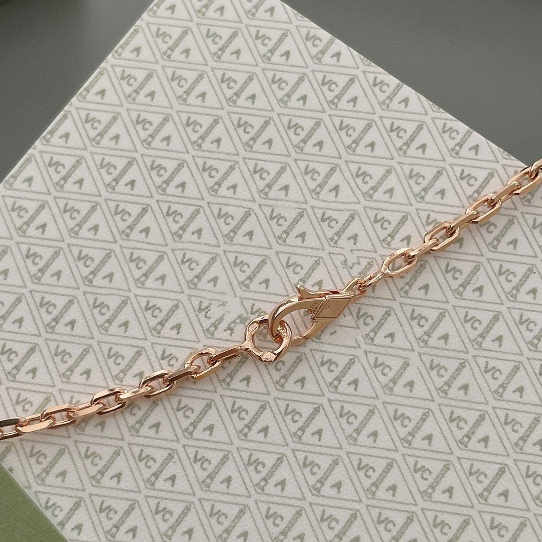 [⭐Lioran]LUCKY SPRING 15 MOTIFS ROSE GOLD NECKLACE