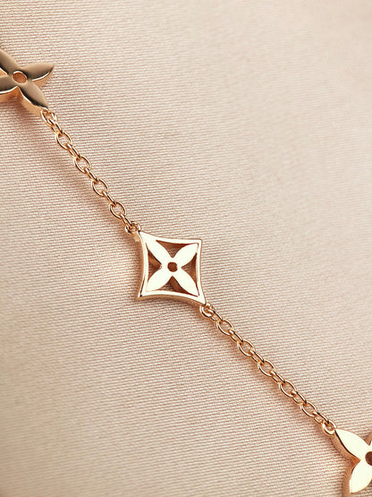 [⭐Lioran]STAR AND SUN 7 MOTIFS GOLD BRACELET