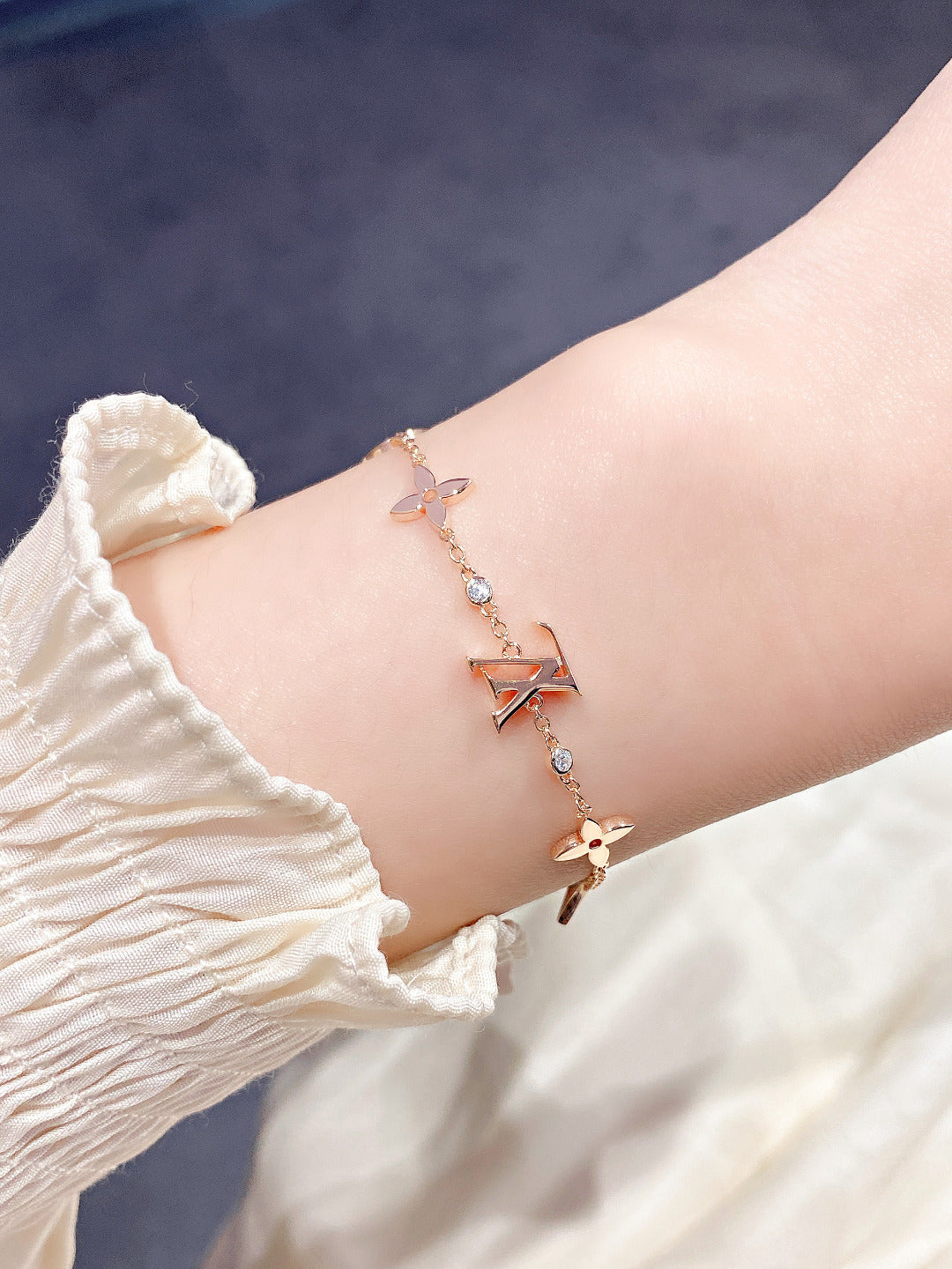 [⭐Lioran]STAR AND SUN 7 MOTIFS GOLD BRACELET