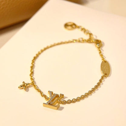[⭐Lioran]LOGO STAR MOTIF GOLD BRACELET
