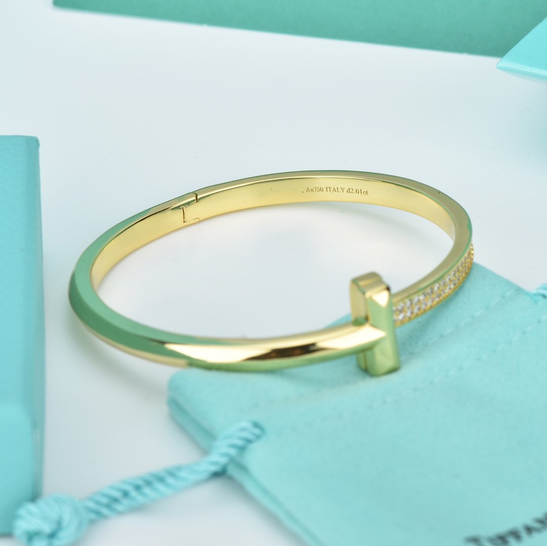 [Lioran]WIDE DIAMONDS HINGED BANGLE