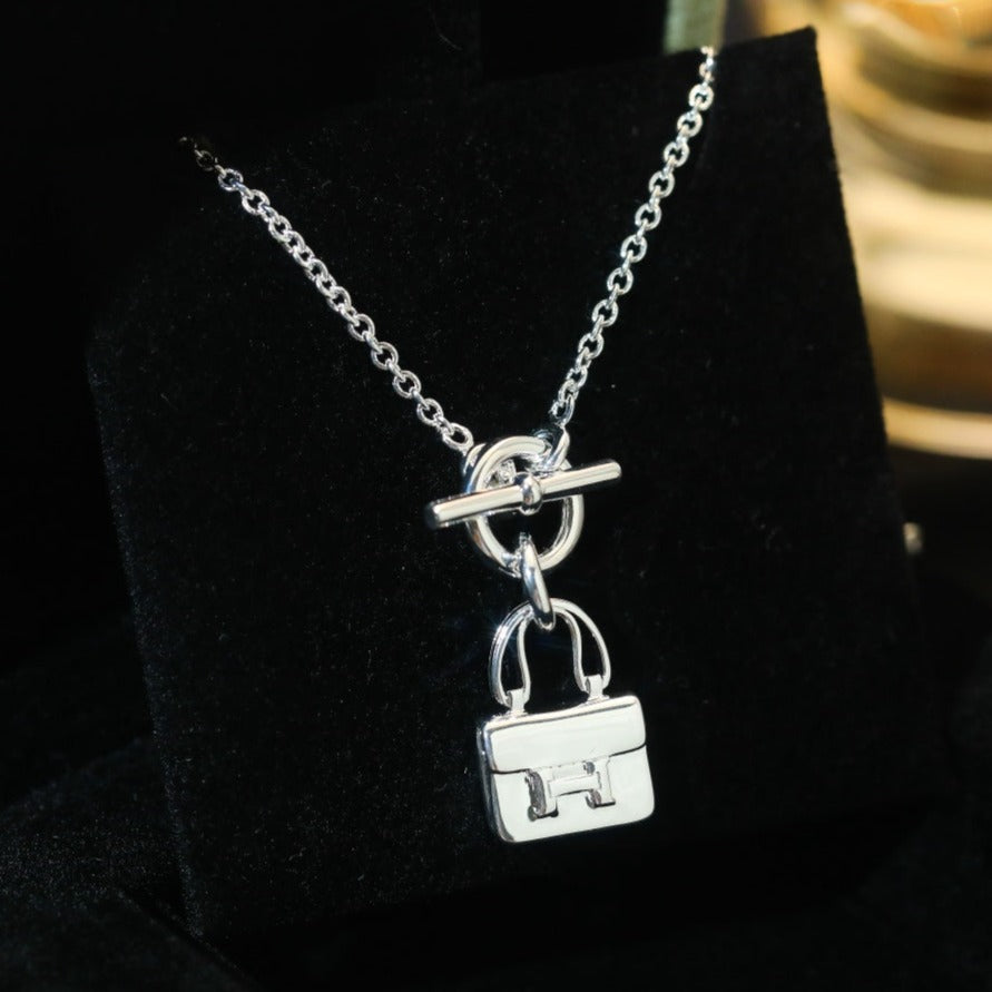 [⭐Lioran]POP H PEDANT SILVER NECKLACE