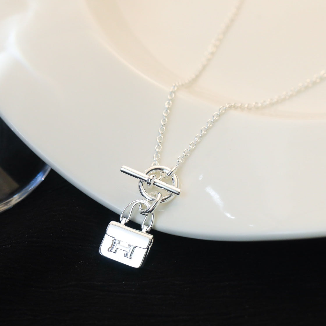 [⭐Lioran]POP H PEDANT SILVER NECKLACE