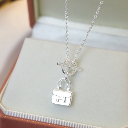 [⭐Lioran]POP H PEDANT SILVER NECKLACE
