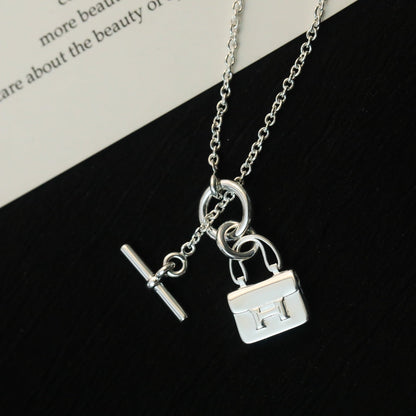 [⭐Lioran]POP H PEDANT SILVER NECKLACE