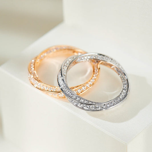 [Lioran]SPIRAL DIAMOND RING