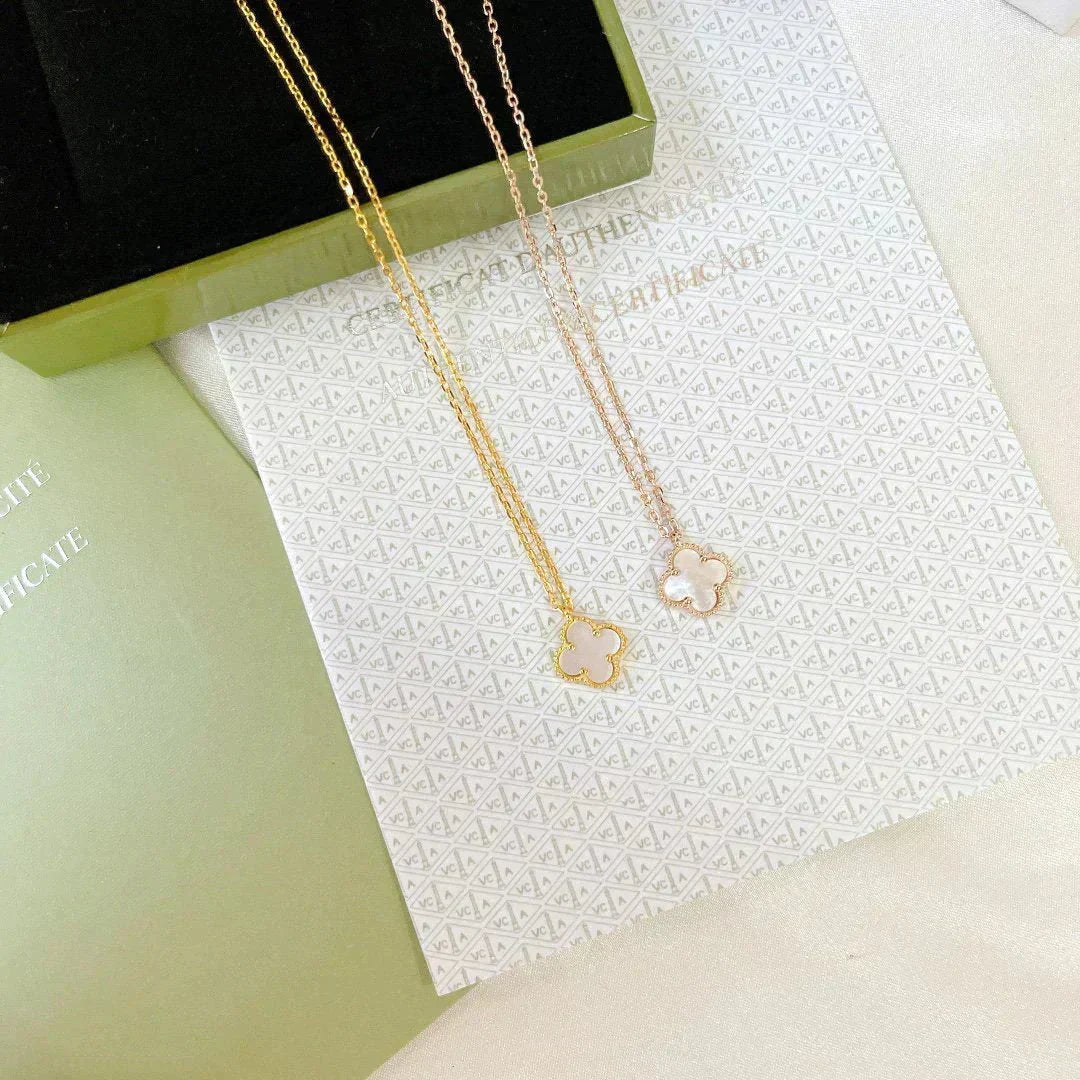 [⭐Lioran]CLOVER MINI 9.5MM WHITE MOTHER-OF-PEARL NECKLACE
