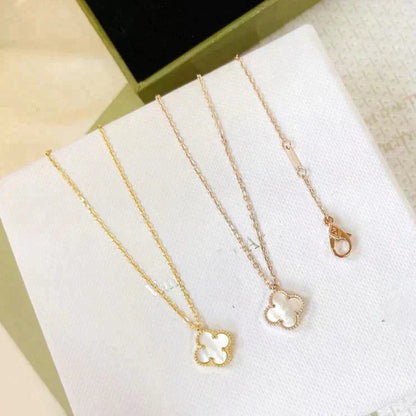 [⭐Lioran]CLOVER MINI 9.5MM WHITE MOTHER-OF-PEARL NECKLACE