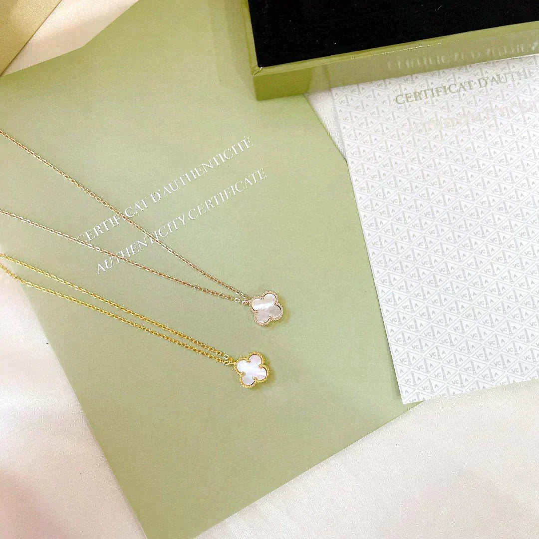 [⭐Lioran]CLOVER MINI 9.5MM WHITE MOTHER-OF-PEARL NECKLACE