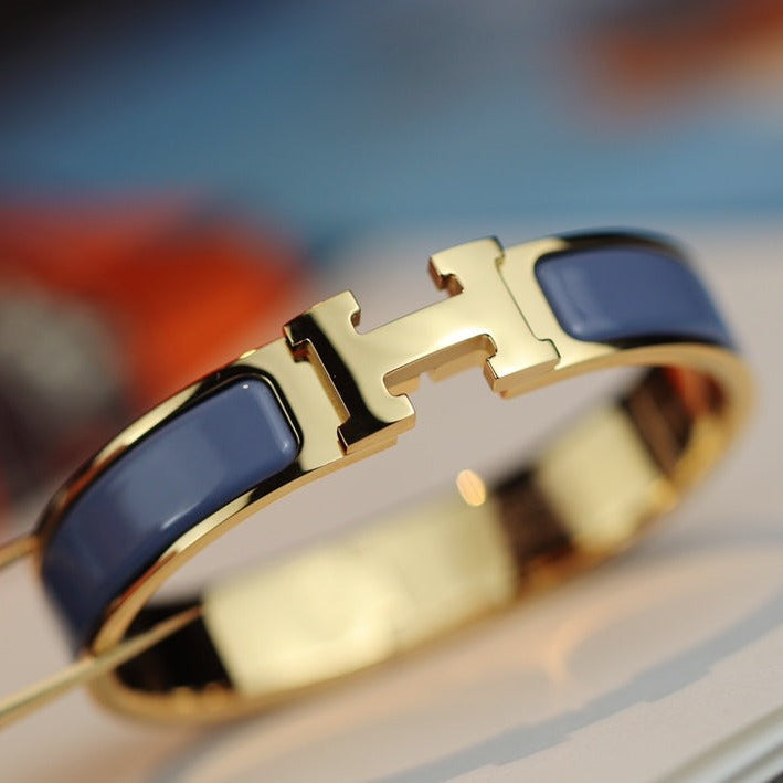 [⭐Lioran]H BRACELET 12MM BLUE GRAY