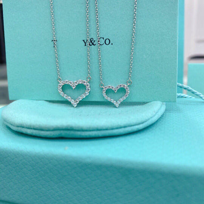 [Lioran]HEART-SHAPED DIAMOND NECKLACE