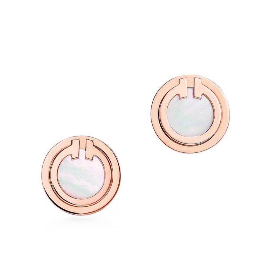 [Lioran]PEARL CIRCLE EARRINGS MOTHER