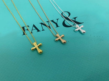 [Lioran]CROSS PENDANT MINI BARE CROSS NECKLACE