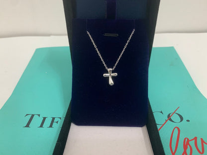 [Lioran]CROSS PENDANT MINI BARE CROSS NECKLACE