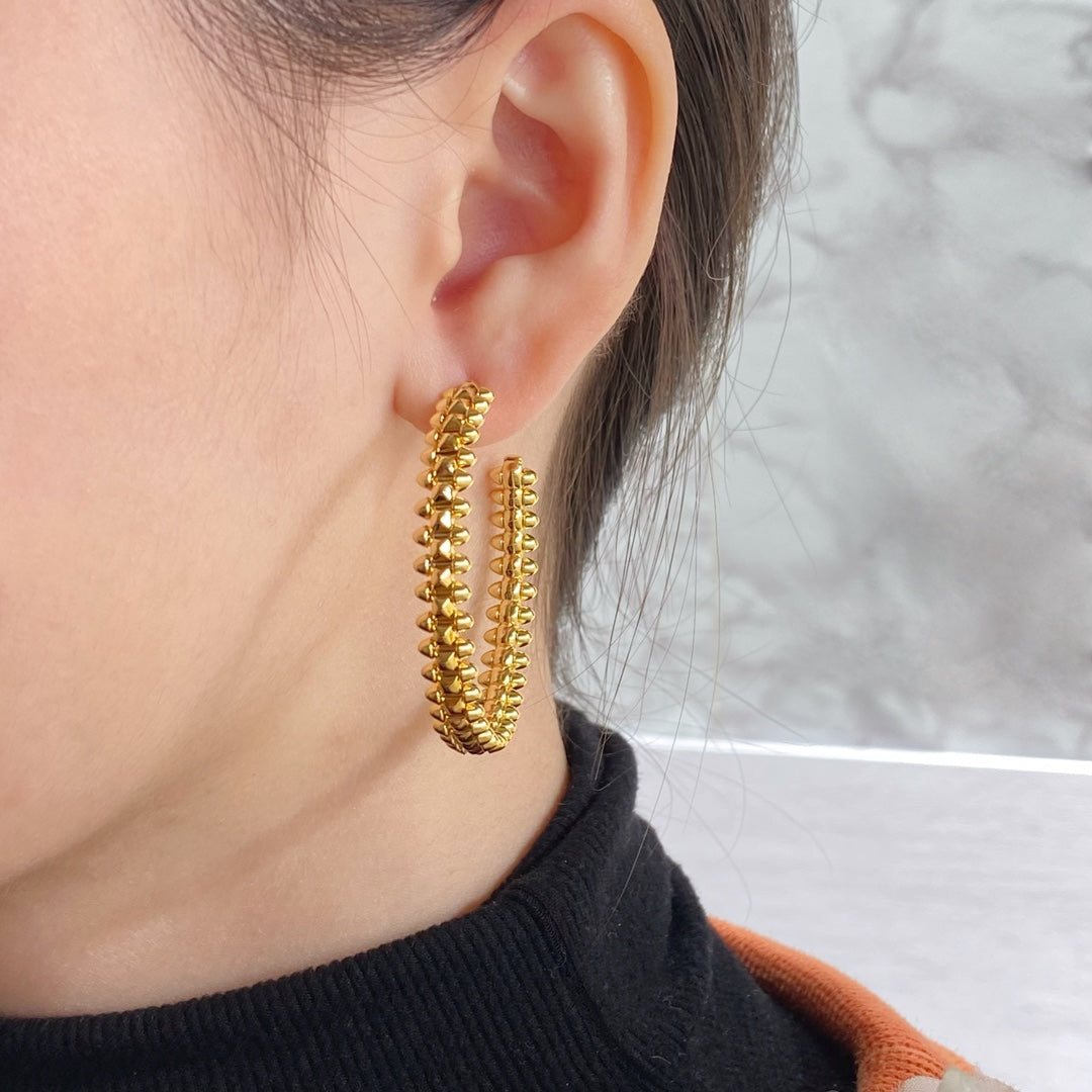 [⭐Lioran]CLASH LARGE HOOP EARRINGS