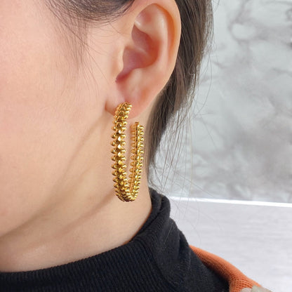[⭐Lioran]CLASH LARGE HOOP EARRINGS