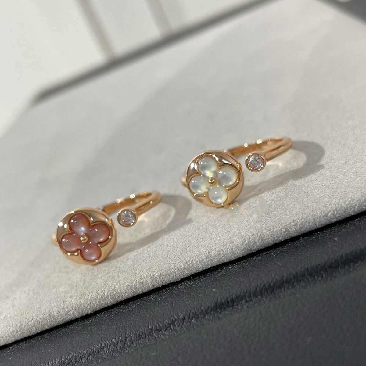 [⭐Lioran]SUN 1 DIAMOND PINK MOP RING