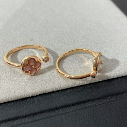 [⭐Lioran]SUN 1 DIAMOND PINK MOP RING