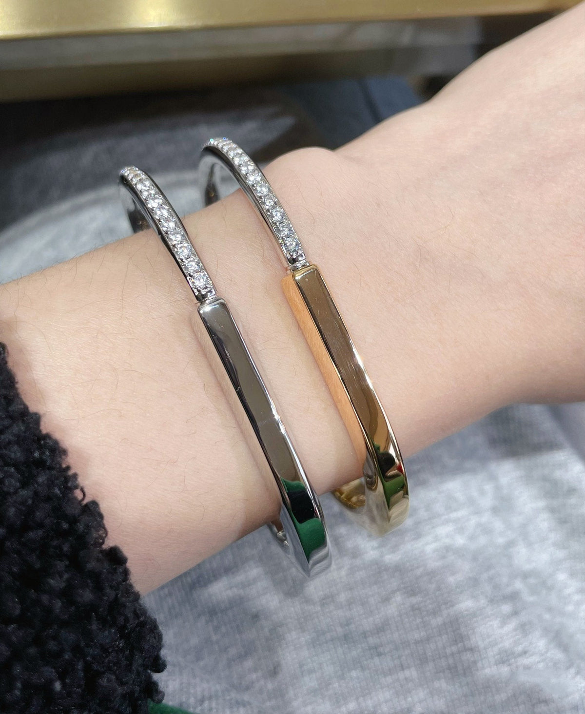[Lioran]LOCK BRACELET DIAMOND