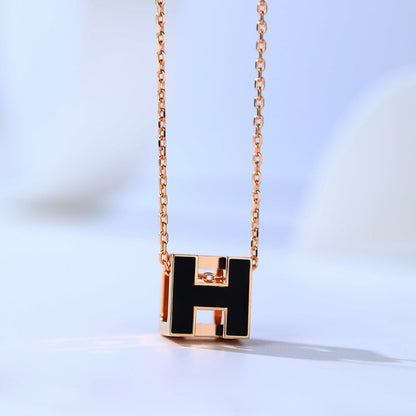 [⭐Lioran]H CAGE PINK GOLD NECKLACE