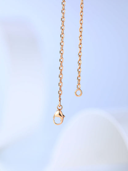[⭐Lioran]H CAGE PINK GOLD NECKLACE