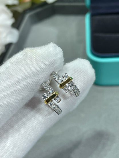 [Lioran]EDGE DIAMOND PINK GOLD EARRINGS