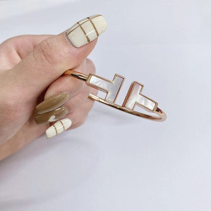 [Lioran]T WIDE MOP OPEN BRACELET