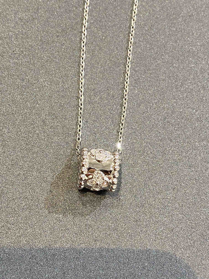 [⭐Lioran]PERLEE PEDANT SIVLER DIAMOND NECKLACE
