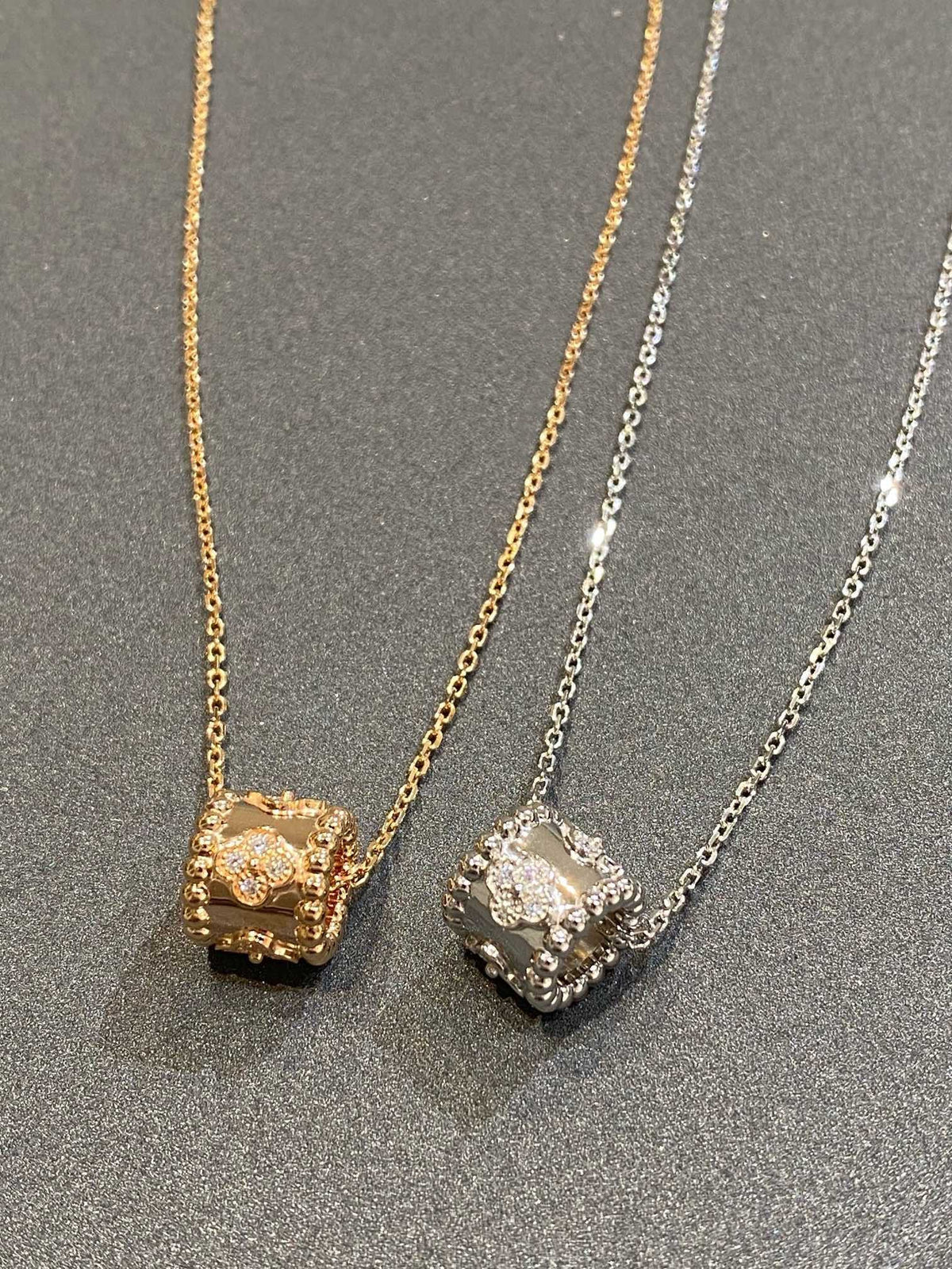 [⭐Lioran]PERLEE PEDANT SIVLER DIAMOND NECKLACE