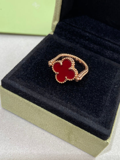 [⭐Lioran]CLOVER RIVERSIBLE ROSE GOLD RING