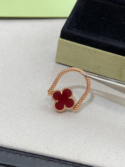 [⭐Lioran]CLOVER RIVERSIBLE ROSE GOLD RING