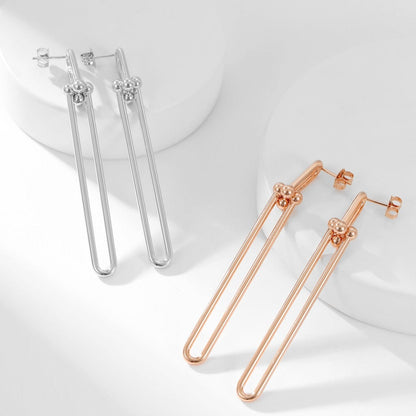[Lioran]HARDWEAR LONG DROP EARRINGS