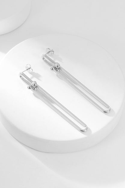 [Lioran]HARDWEAR LONG DROP EARRINGS