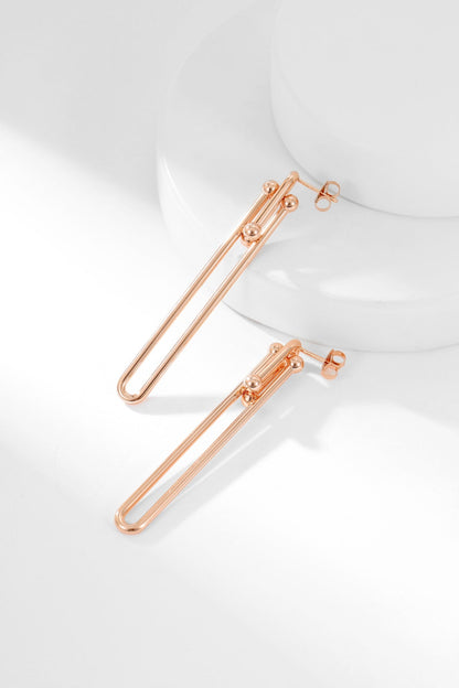 [Lioran]HARDWEAR LONG DROP EARRINGS