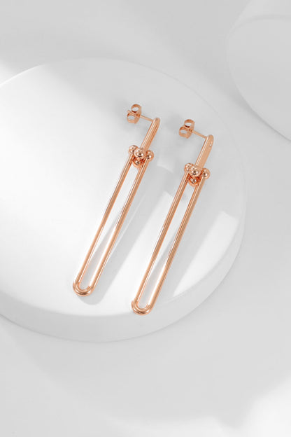 [Lioran]HARDWEAR LONG DROP EARRINGS