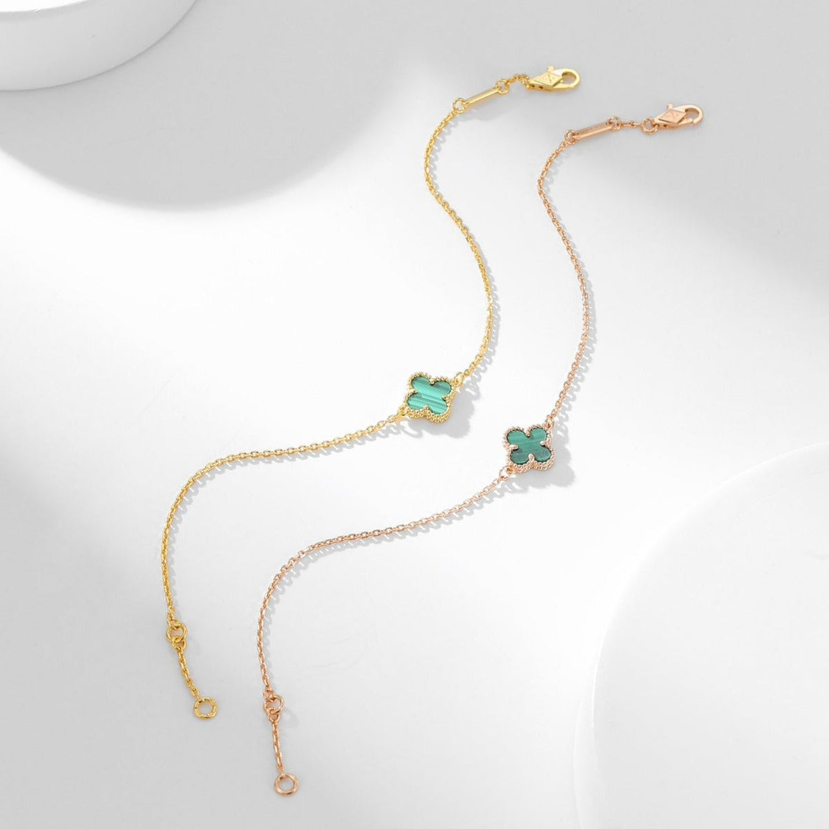 [⭐Lioran]CLOVER BRACELET MALACHITE 1 MOTIF