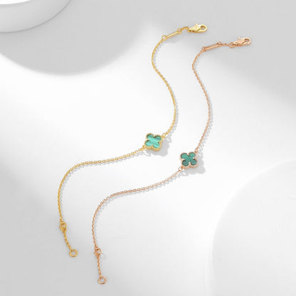 [⭐Lioran]CLOVER BRACELET MALACHITE 1 MOTIF
